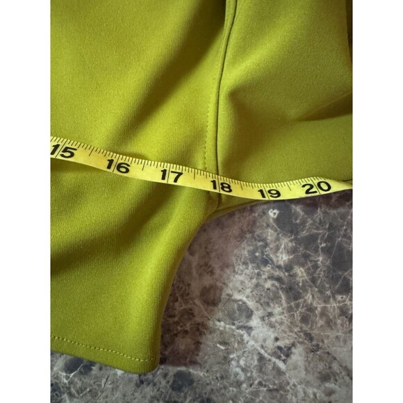 Miss Circle Women’s M Long Sleeve Open Crop Top Tie Front, Pockets, Lime Green - Picture 10 of 11